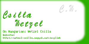 csilla wetzel business card